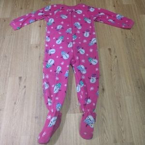 Snowman footed pajamas size 3t